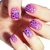 4PCS Pure Color Fast-Drying Nail Polish Suits For Magic Dots Pattern (8ml)