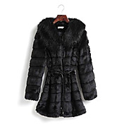 Long Sleeve Shawl Faux Fur Party/Casual Coat(More Colors)