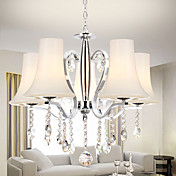 Contemporary Fashionable 5 Light Chandelier with Crystal Pendants