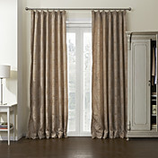 (One Panel) Neoclassicism Jacquard Lined Blackout Curtain 