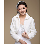 Elegant Long Sleeve Faux Fur Wedding/ Party Jackets/ Wraps