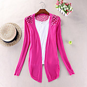 Women's Lace Embroidery Sheer Knitwear Coat