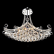 Modern Luxury Delicate 6 Light Pendant With Crystal Balls