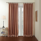 (One Panel)Mediterranean Rust Striped Lined Blackout Curtains