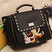 Fashion Ethnic Rivet Facial Masks Crossbody Bag