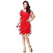 Performance Dancewear Polyester With Tassels & Rhinestone Latin Dance Dress for Ladies(More Colors)