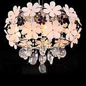 Korean Style  5 Lights Chandelier Decorated With Flowers