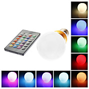 E27 5W RGB Golden Shell Light Remote Controlled LED Ball Bulb (85-265V)
