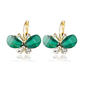 New Korean jewelry wholesale super delicate butterfly earrings crystal earrings batch(random color)