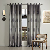 (One Panel Grommet Top) Traditional Geometric Print Blackout Curtain 