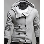 REVERIE UOMO Men's Gray Hot Sale Korean Hoodie Slim Fit Coat