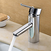 Sprinkle® by Lightinthebox - Contemporary Chrome Finish Single Handle Brass Bathroom Sink Faucet