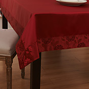 Concise Style Rose Claret-red Table Cloth