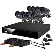 Zmodo 8 CH DVR 4 Outdoor 600TVL Day Night CCTV Home Security Camera System