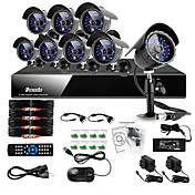 Zmodo 8 CH DVR Outdoor 600TVL CCD 65ft IR CCTV Security Surveillance Camera System 