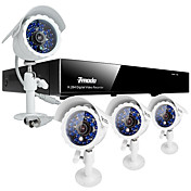 Zmodo 8 CH Channel CCTV DVR Home Security System 4 Outdoor 600TVL CMOS Camera
