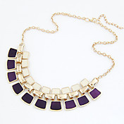 Hollow Out Enamel Short Alloy Statement Necklaces