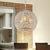 Crystal Shining 3 Light Pendant In Globe Shape (220V-240V)
