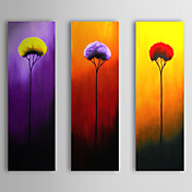 Hand Painted Flowers Oil Painting Floral with Stretched Frame Set of 3 1309-FL0979