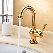 Ti-PVD Finish Solid Brass Bathroom Sink Faucet