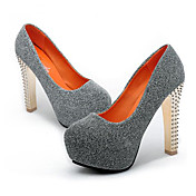 Tasteful PU Round Toe Pumps with Rhinestone Party Shoes(More Colors)