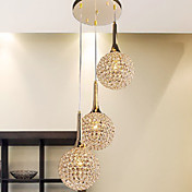 Modern Golden 3 Light Pendant (220V-240V)