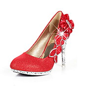 Classical Fabric Stiletto Heel Pumps With Rhinestone