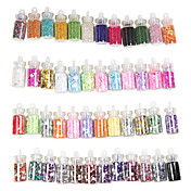 48 Colors Glass Bottled Nail Art Decoration Random Models