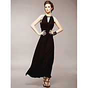 Four-Season Trees Fashion Halter Neck Long Party Dress/Wedding Dress(Diamond Of Collar Random)