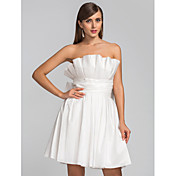 A-line Princess Strapless Short/Mini Taffeta Cocktail Dress (631263)