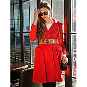 TS Tweed Long Coat With Belt
