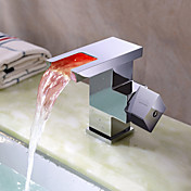 Sprinkle® by Lightinthebox - Contemporary Color Changing LED Bathroom Sink Faucet (Waterfall)
