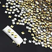 50PCS Punk Square Rivet Alloy Nail Art Decorations 3mm(Assorted Colors)
