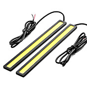 2 Pcs Set Waterproof Aluminum High Power 6W 6000K Xenon White Slim COB LED Daytime Running Light Lamp
