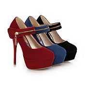 Great Suede Stiletto Heel Pumps with Zipper Party Shoes(More Colors)