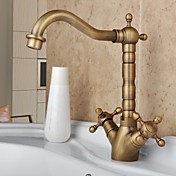 Antique Inspired Brass Kitchen Faucet (Antique Brass Finish)