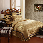 4-Piece 350TC Bella Jacquard Floral Duvet Cover Set