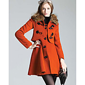 CHAOLIU Women's Korean Slim Cashmere Collar Coat