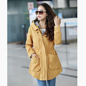 YWD Women's Casual Hoodie Windbreaker(Yellow)