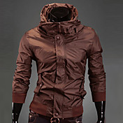 Men's stand collar thin pure color smart jacket