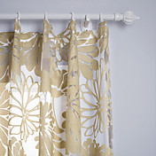 (Two Panels) Sage Floral Jacquard Sheer Curtain 