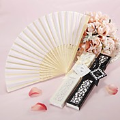 Luxurious Silk Fan in Elegant, Laser-Cut Gift Box (Set of 4)