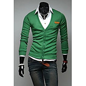 Men'S Slim Cardigan Knit Smart Top Wear