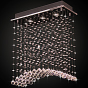 Crystal Flush Mount, 3 Light, Modern Arc Stainless Steel Electroplating