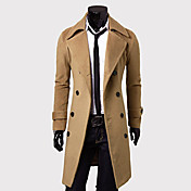 Men'S Double Breasted Nylon Trench Coat