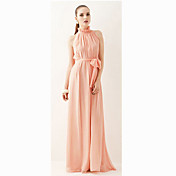 Fashiongirl Women'S Shoulder Off Stand Collar Pink Long Dress