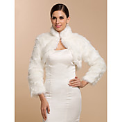 Long Sleeve Faux Fur Bridal Wedding/Special Occasion  Wrap/Jacket