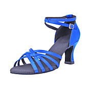 Customized Fashion Women's Satin Upper Latin Dance Shoes(More Colors)