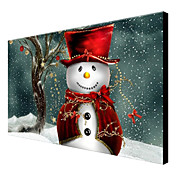Stretched Canvas Art Holiday Christmas Snowman