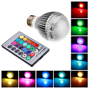 E27 9W Integrate RGB Light LED Globe Bulb with Remote Control (85-256V)